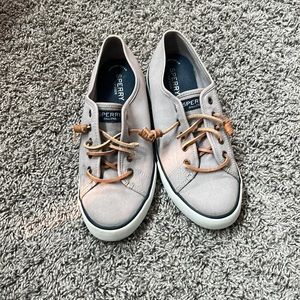 Sperry loafers, gray, size 8.